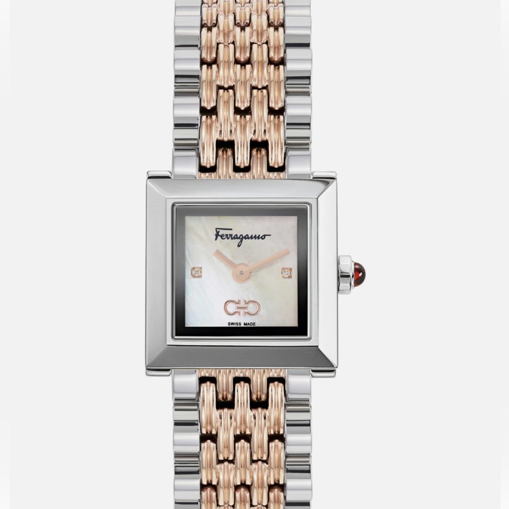Ferragamo Square Diamond Watch